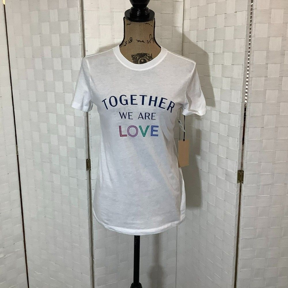 NWT Halogen together we are love tee t-shirt size small